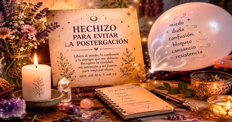Hechizo para evitar la postergación
