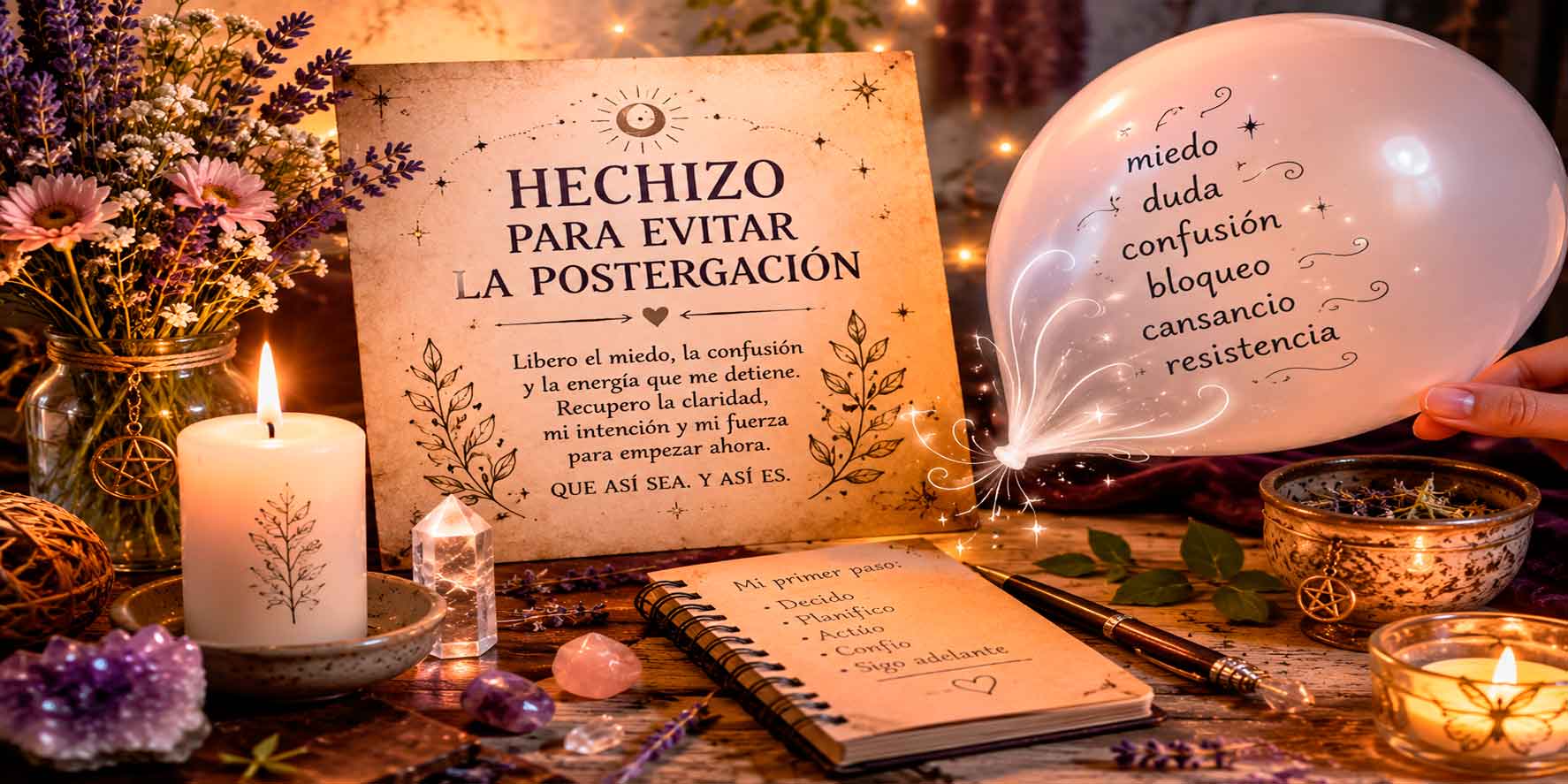 Hechizo para evitar la postergación